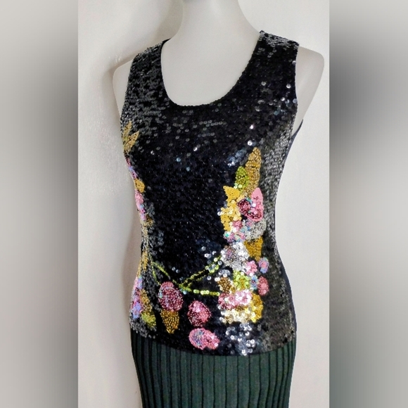 SEQUINED KNIT TOP - Picture 5 of 10